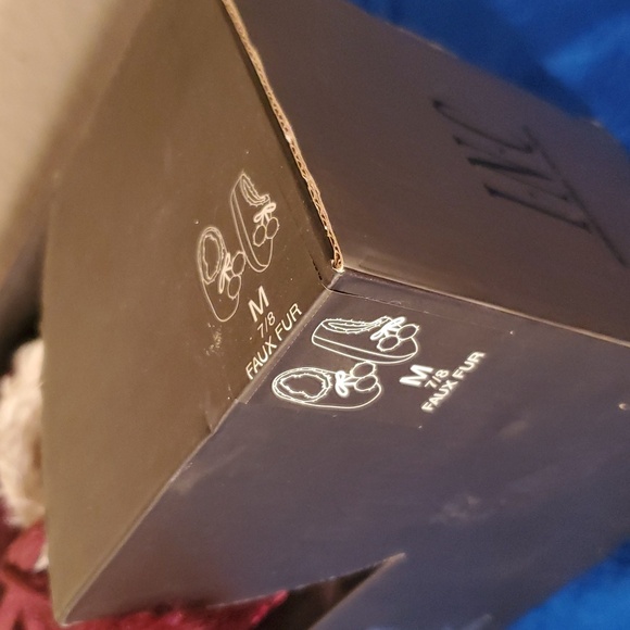 Inc International Concepts women's Faux-Fur Slippers Burgundy sz M 7/8 - Picture 5 of 5